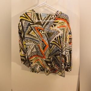 Veronica M Printed Blouse NWOT